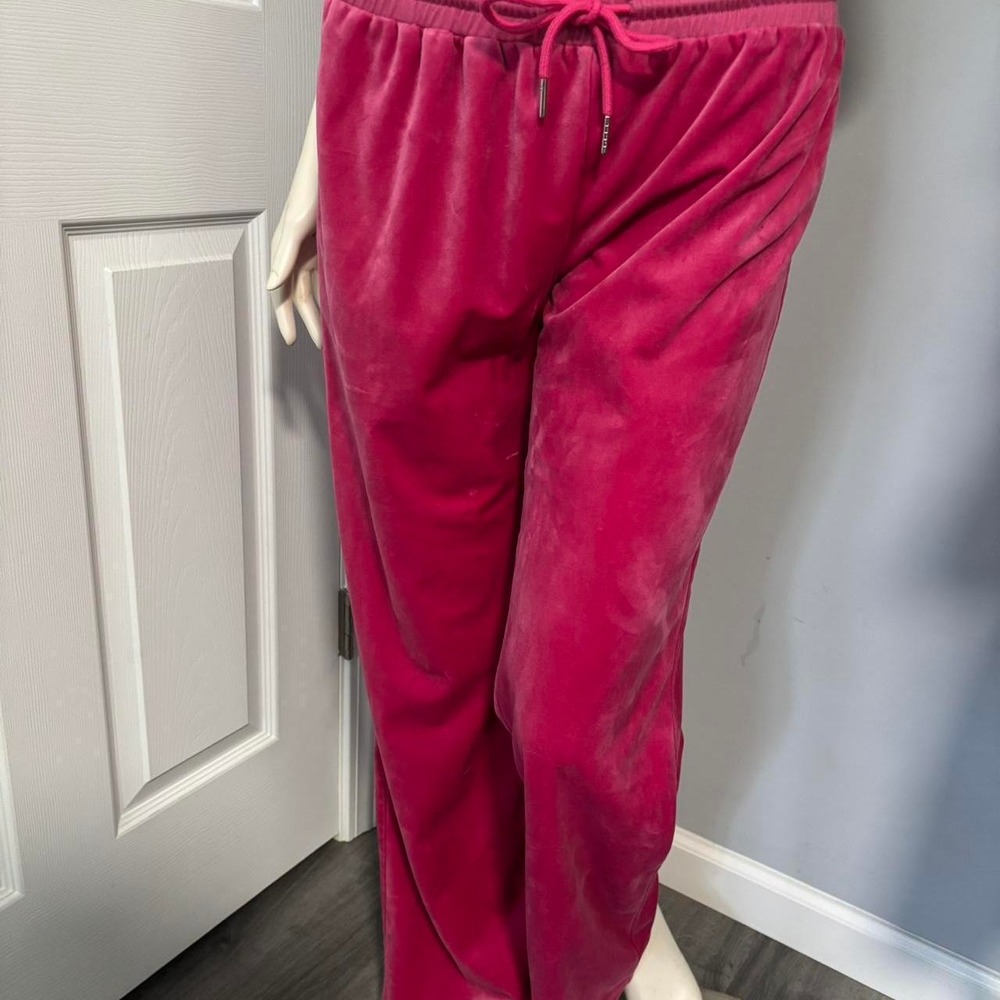 Y2K Edikted Hot Pink Velour Track Pants